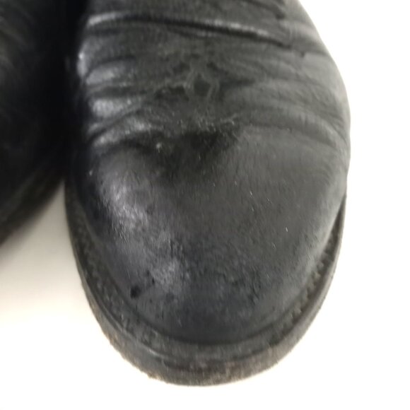 DAN POST Western Cowboy Boots 6550 Black Leather USA Made - Picture 8 of 13